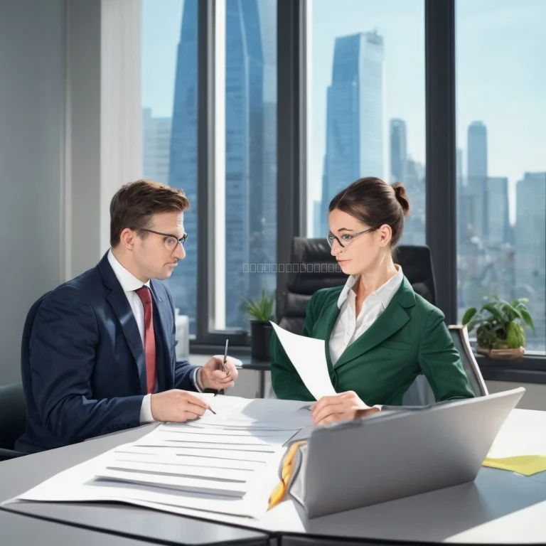 Lawyer examining apartment documents